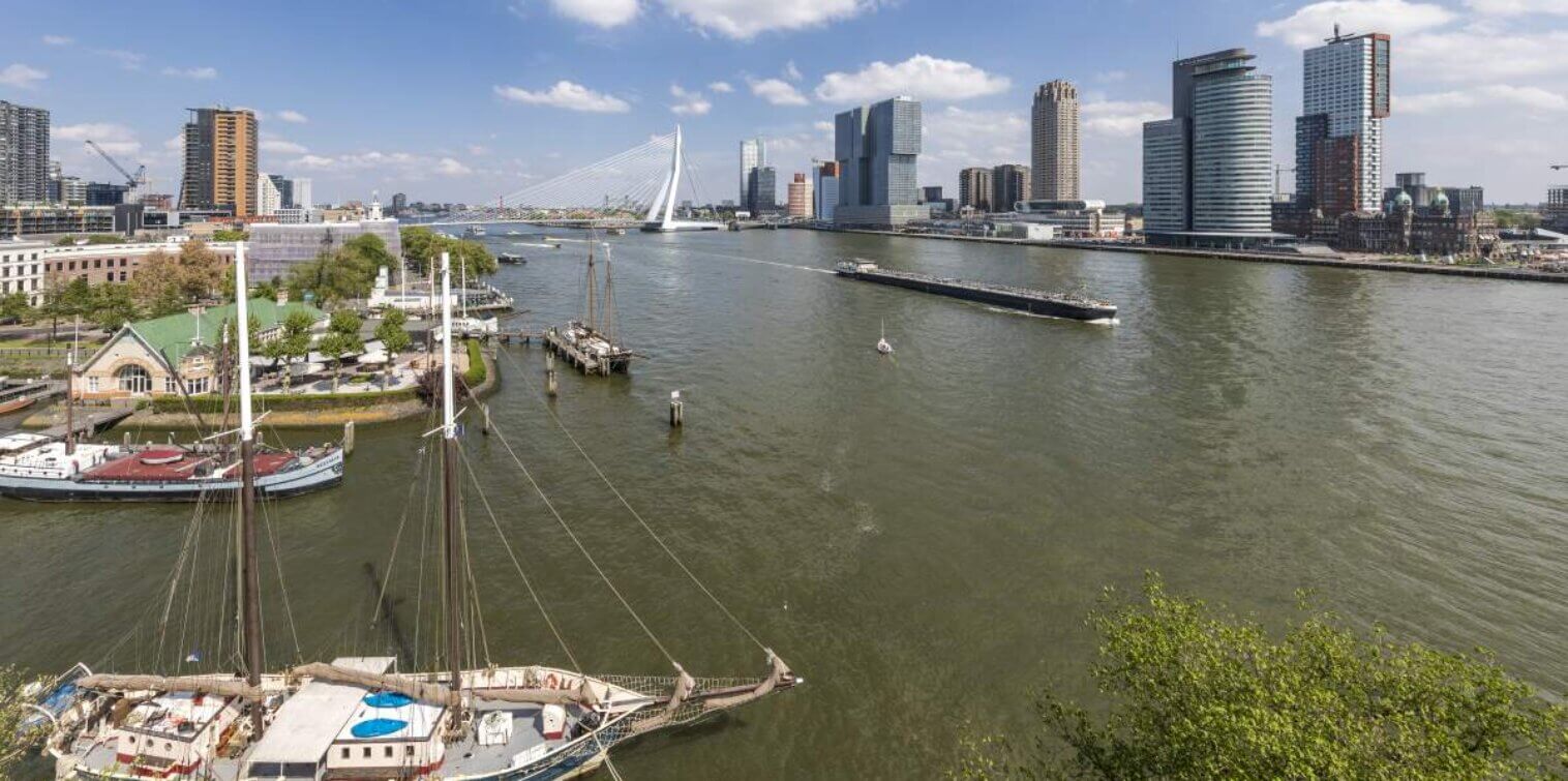 Inland shipping on the river Maas - Rotterdam Maritime Capital of Europe - RMCoE