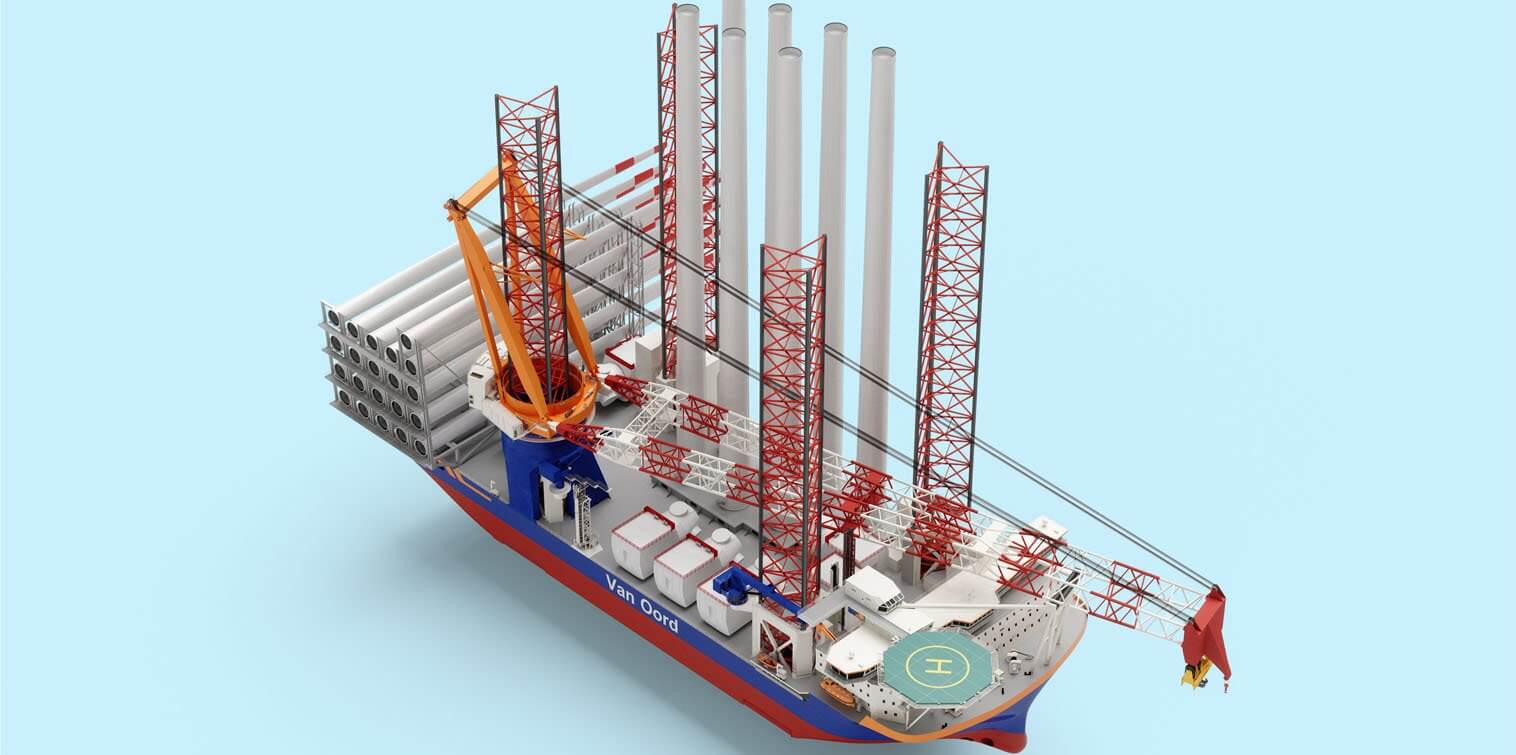 Van Oord orders mega ship to install 20 mw offshore-wind foundations and turbines