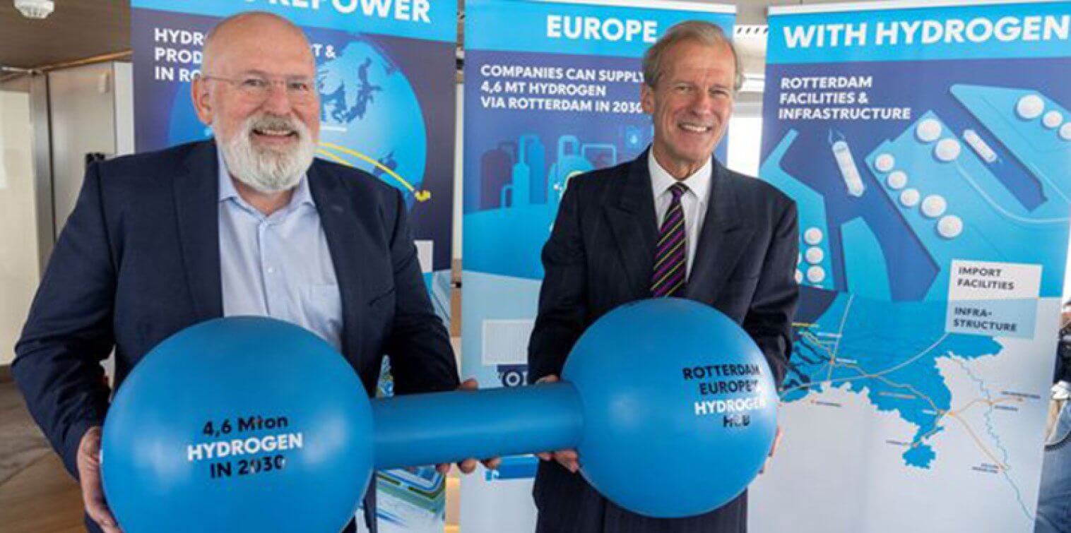 Eurocommissaris-Frans-Timmerman-en-Allard-Castelein -CEO-Havenbedrijf-Rotterdam